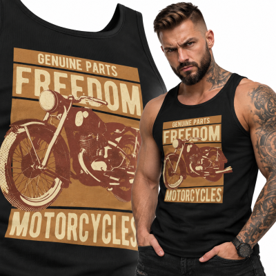 TANK TOP ŚMIESZNY  MOTORYZACYJNE FREEDOM MOTO